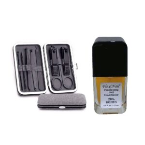 FlexiNail 20% Bonus Bottle with 8 Piece Travel Manicure Set